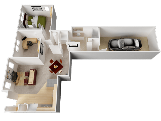 Wildwood Floor Plan Wildwood Floor Plan at Westview Heights Apartments, Portland, 97229